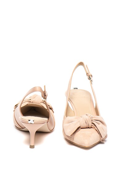 GUESS Pantofi slingback de piele si piele intoarsa cu varf ascutit si funda Femei