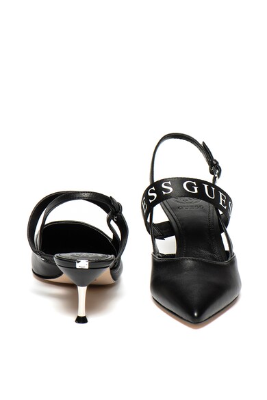 GUESS Pantofi slingback de piele cu banda textila cu logo Femei