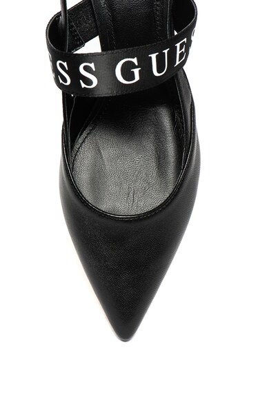 GUESS Pantofi slingback de piele cu banda textila cu logo Femei