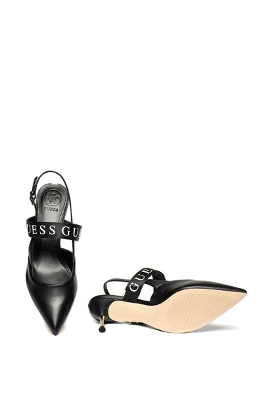 GUESS Pantofi slingback de piele cu banda textila cu logo Femei