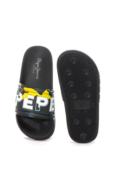 Pepe Jeans London Pantofi cu logo stantat Slide Baieti