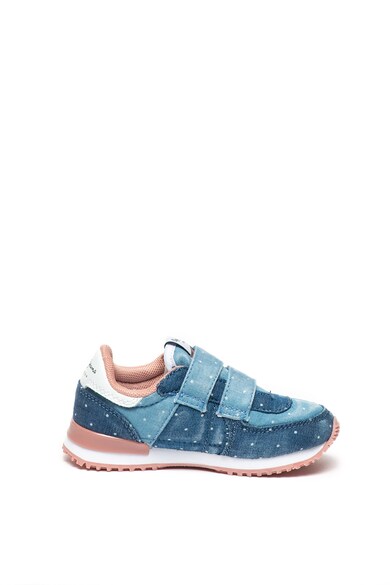 Pepe Jeans London Pantofi sport din denim cu velcro Sydney Baieti