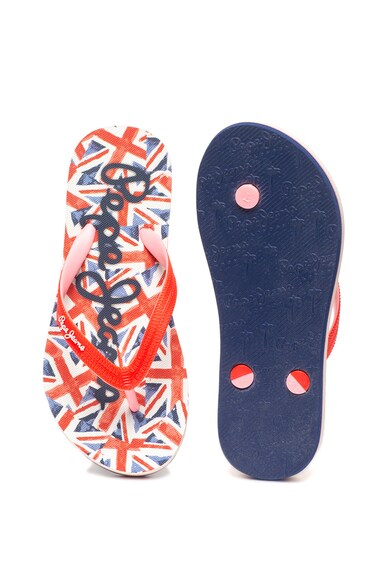 Pepe Jeans London Papuci flip-flop cu logo pe talpa interioara Fete