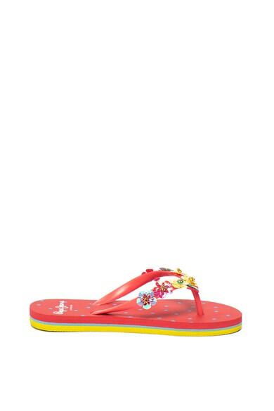 Pepe Jeans London Papuci flip-flop cu aplicatii florale Fete