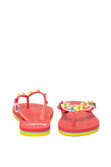 Pepe Jeans London Papuci flip-flop cu aplicatii florale Fete