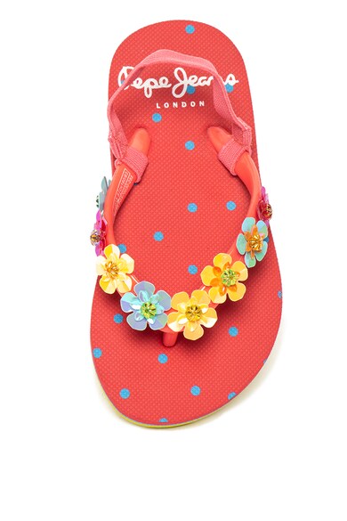 Pepe Jeans London Flip-flop papucs virágos rátétekkel Lány