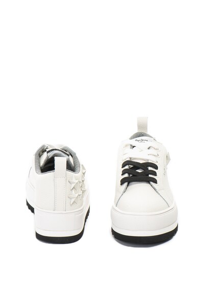 Pepe Jeans London Pantofi sport de piele. cu talpa flatform si tinte Otawa Femei