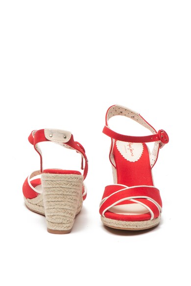 Pepe Jeans London Sandale tip espadrile cu talpa wedge Shark Femei