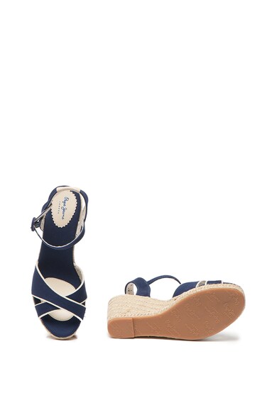 Pepe Jeans London Sandale tip espadrile cu talpa wedge Shark Femei