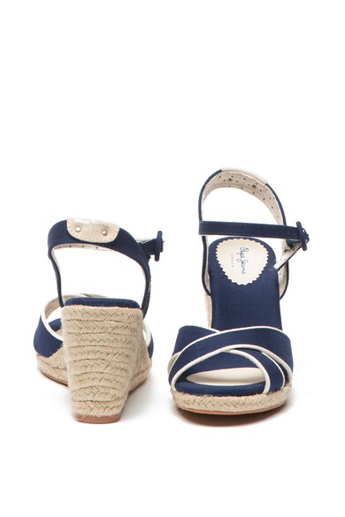 Pepe Jeans London Sandale tip espadrile cu talpa wedge Shark Femei