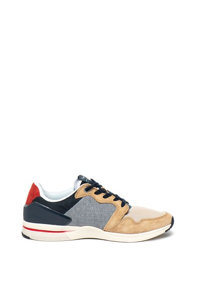 Pepe Jeans London Pantofi sport din material usor, cu garnituri de piele intoarsa Jayker Dual Barbati