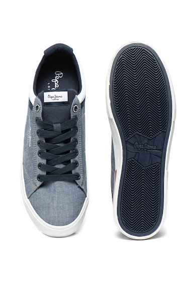 Pepe Jeans London North Court textil sneaker nyersbőr szegélyekkel férfi