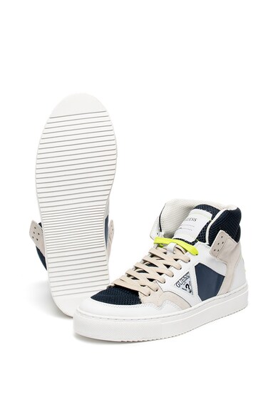 GUESS Bőr és nyersbőr magas szárú sneaker férfi