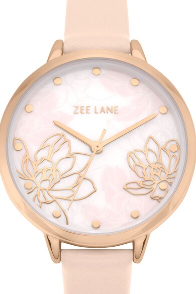 Zee Lane Часовник с кожена каишка и флорални мотиви Жени