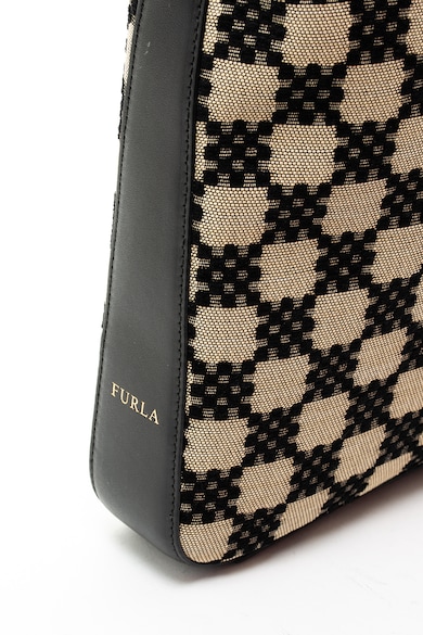 Furla Fortezza kockás tote táska fémrátétekkel női