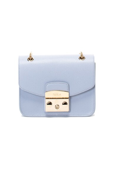 Furla Geanta crossbody mica, de piele, cu bareta din lant Metropolis Femei