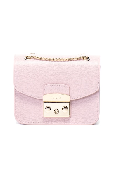 Furla Geanta crossbody mica de piele cu bareta din lant Metropolis Femei