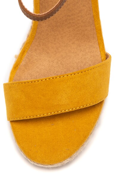 s.Oliver Sandale tip espadrile wedge de piele intoarsa ecologica si material textil Femei