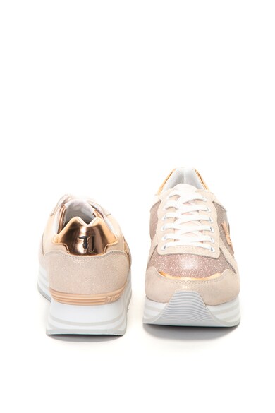 Trussardi Jeans Trussardi, Flatform sneakers cipő fényes hatással női