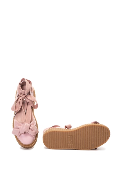 Puma Fenty x Puma Sandale wedge de piele cu detaliu funda Femei