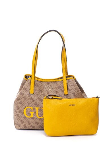 GUESS Geanta shopper cu etui interior si imprimeu logo Vikky Femei