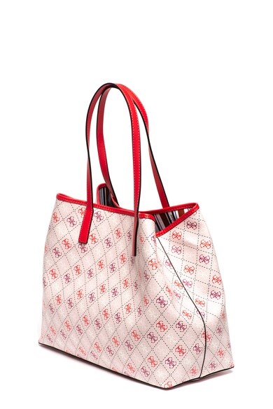 GUESS Set de geanta shopper si geanta de mana de piele ecologica, cu model monograma Vikky Femei
