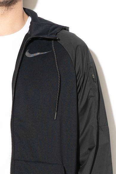 Nike Jacheta cu fermoar, realizata cu Dri Fit, pentru fitness Barbati