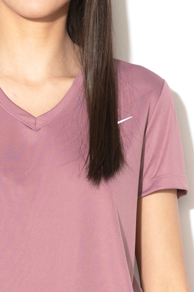 Nike Tricou cu segment de plasa pe partea din spate si Dri-Fit, pentru alergare Femei