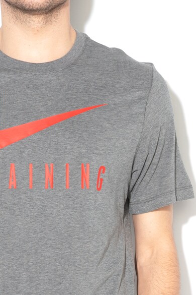 Nike Tricou standard fit cu imprimeu logo, penntru fitness Dri-Fit Barbati