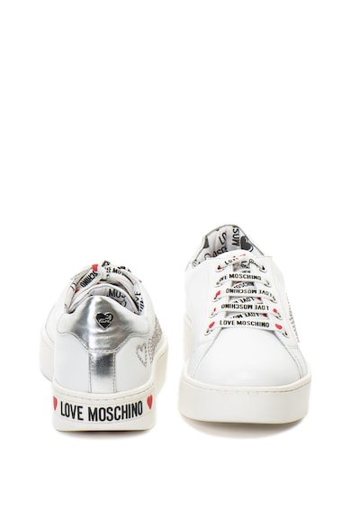 Love Moschino Кожени спортни обувки лого с мъниста Жени