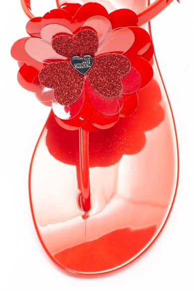 Love Moschino Jelly szandál virágos rátéttel női
