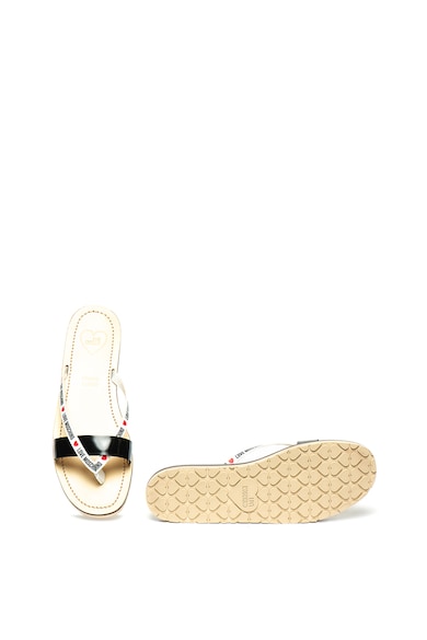 Love Moschino Papuci flip-flop cu bareta de piele Femei