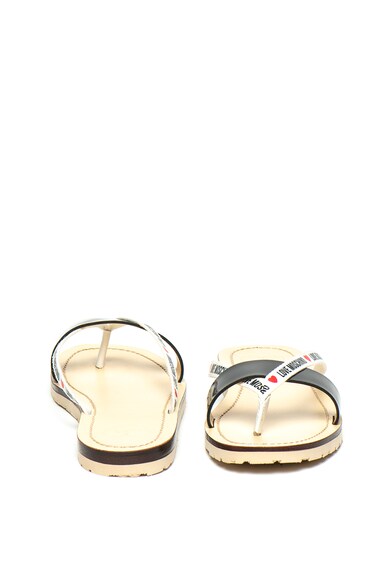 Love Moschino Papuci flip-flop cu bareta de piele Femei