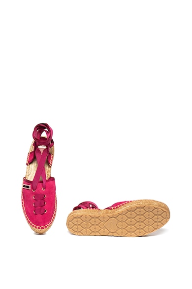 Love Moschino Espadrile de piele intoarsa cu prindere cu snururi Femei