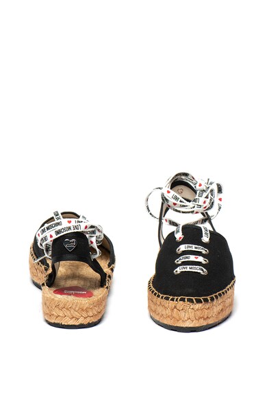 Love Moschino Sandale tip espadrile cu sireturi cu logo Femei