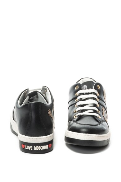 Love Moschino Műbőr sneakers cipő szegecses rátétekkel női