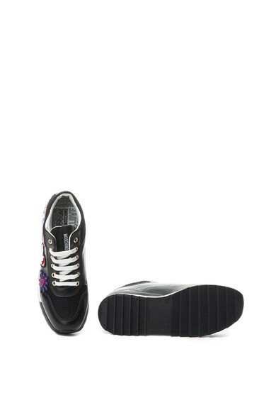 Love Moschino Rejtett telitalpú sneakers cipő dekoratív rátétekkel női