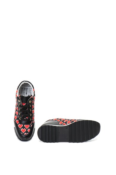 Love Moschino Rejtett telitalpú sneakers cipő szívmintával női