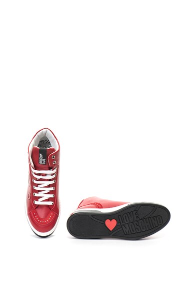 Love Moschino Középmagas szárú műbőr sneakers cipő szegecsekkel női