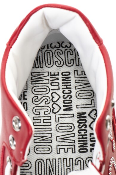 Love Moschino Pantofi sport mid-high de piele ecologica cu aplicatii cu tinte Femei