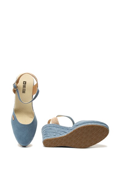 Big Star Sandale wedge tip espadrile, de piele intoarsa ecologica Femei