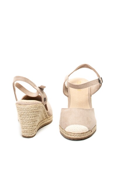 Big Star Sandale tip espadrile cu talpa wedge si aplicatie cap-toe Femei