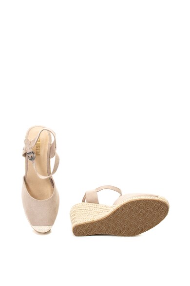 Big Star Sandale tip espadrile cu talpa wedge si aplicatie cap-toe Femei