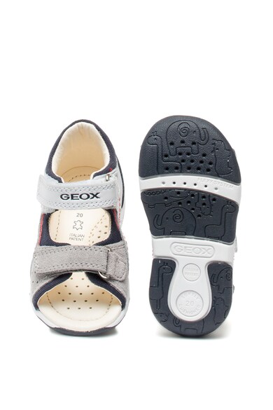 Geox Sandale de piele si panza, cu velcro Tapuz Baieti