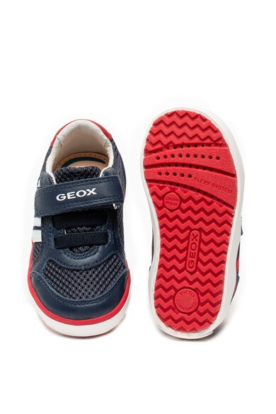 Geox Pantofi sport cu velcro si insertii de piele intoarsa si piele Kilwi Baieti