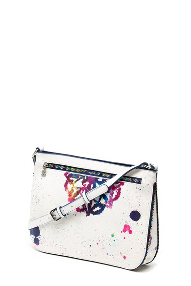 DESIGUAL Geanta crossbody de piele ecologica, cu imprimeu acuarela Molina Femei