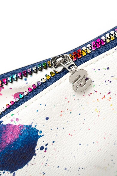 DESIGUAL Geanta crossbody de piele ecologica, cu imprimeu acuarela Molina Femei