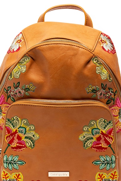 DESIGUAL Lima műbőr hátizsák virágos hímzéssel női