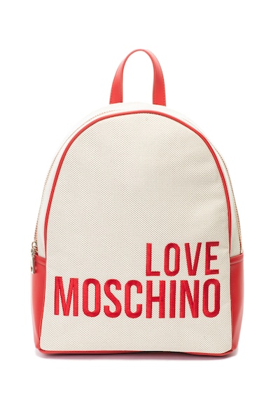 Love Moschino Vászon és műbőr hátizsák hímzett logóval női