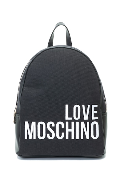 Love Moschino Vászon és műbőr hátizsák hímzett logóval női